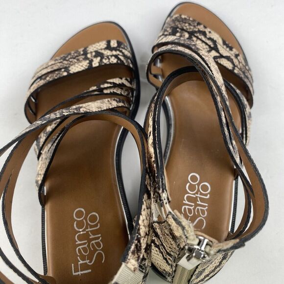 Franco Sarto Gaetana Flat Gladiator Sandals, Natural, 6.5 US / 36.5 EU / Women’s - Picture 13 of 16